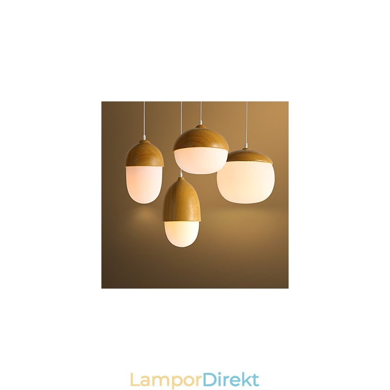 Nordic Contracted Mushroom Creative Nuts Single Head Glas Ljuskrona Lamp Light
