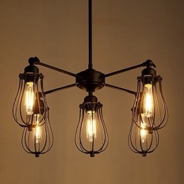 Pendellampor Traditionell Klassisk Rustik Lodge Retro Metal 5 Lampor