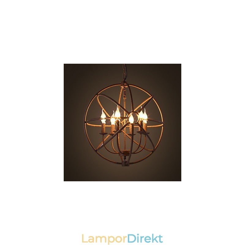 Sitting Lights Nordic Country Smidesjärn Amerikansk Retro Ljuskrona Den Svarta Ljuskronan