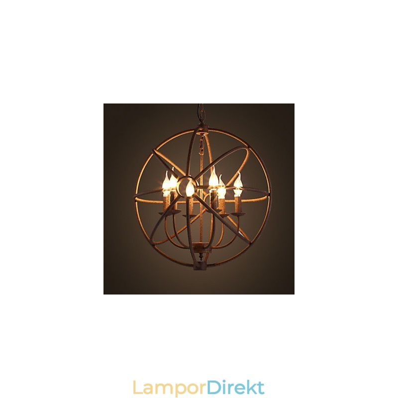 Sitting Lights Nordic Country Smidesjärn Amerikansk Retro Ljuskrona Den Svarta Ljuskronan