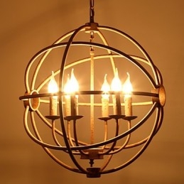 Sitting Lights Nordic Country Smidesjärn Amerikansk Retro Ljuskrona Den Svarta Ljuskronan