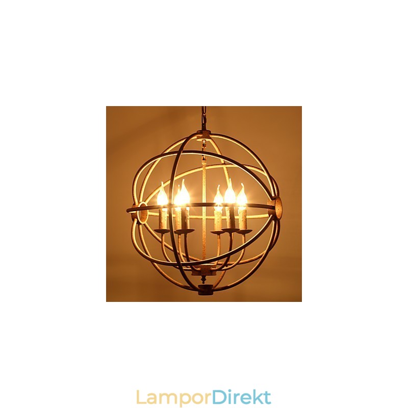 Sitting Lights Nordic Country Smidesjärn Amerikansk Retro Ljuskrona Den Svarta Ljuskronan