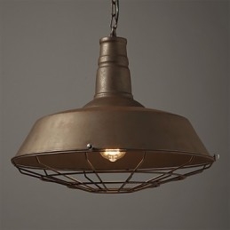 Retro Taklampa 1 Ljus Gammal Metall Materila Shade Shop
