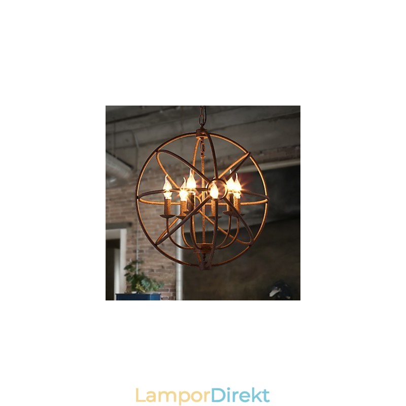 Sitting Lights Nordic Country Smidesjärn Amerikansk Retro Ljuskrona Den Svarta Ljuskronan