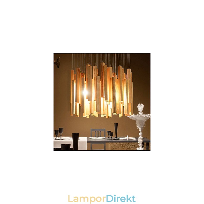 Hotel Engineering Wood Art Line Ljuskrona