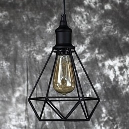 American Small Steel Birdcage Pendel Vintage Retro Diy Drop Light Industriell Belysningsarmatur För Heminredning