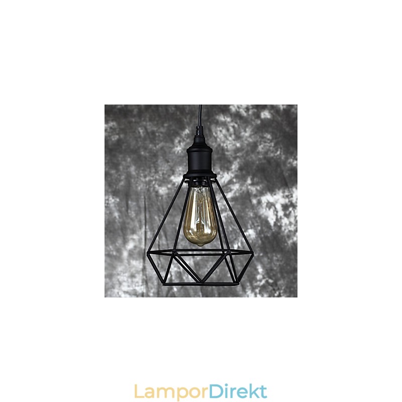 American Small Steel Birdcage Pendel Vintage Retro Diy Drop Light Industriell Belysningsarmatur För Heminredning