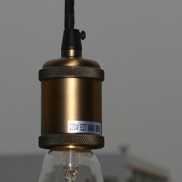 Traditionell Klassisk Vintage Mini Stil Elektropläterad Pendellampa