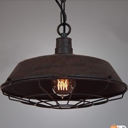 1 Ljus Vintage Metall Taklampa