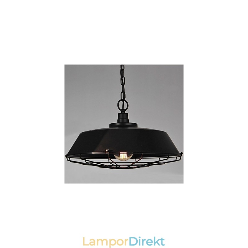 1 Ljus Vintage Metall Taklampa