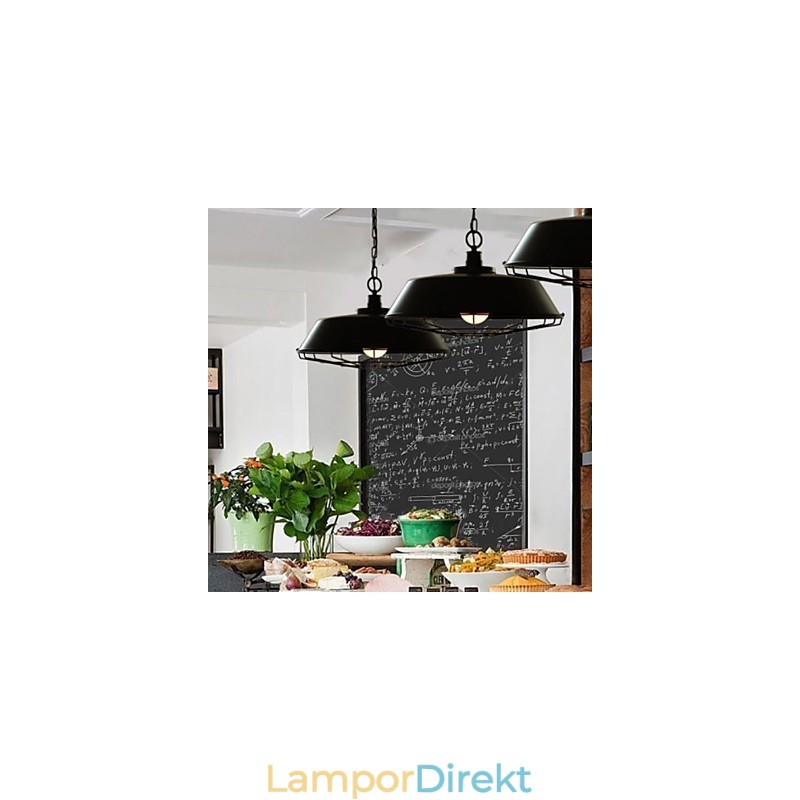 1 Ljus Vintage Metall Taklampa