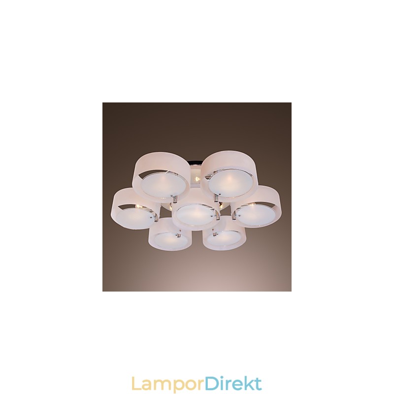 Modern Och Modern Ljuskrona I Krommetall Infällt