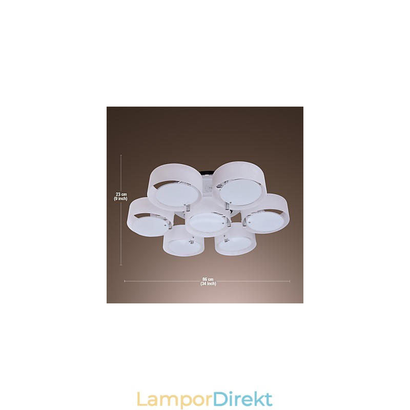 Modern Och Modern Ljuskrona I Krommetall Infällt