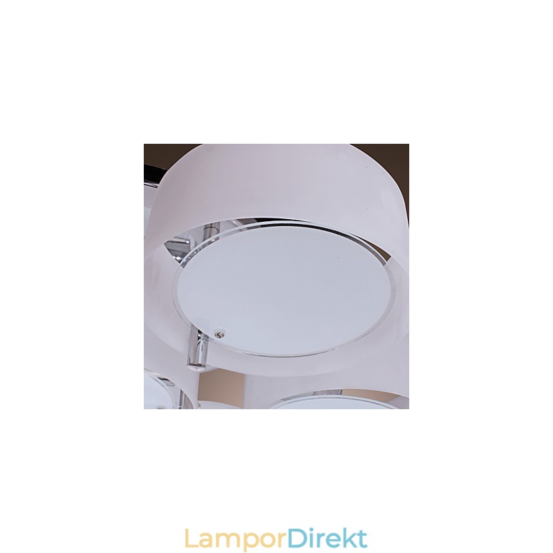 Modern Och Modern Ljuskrona I Krommetall Infällt