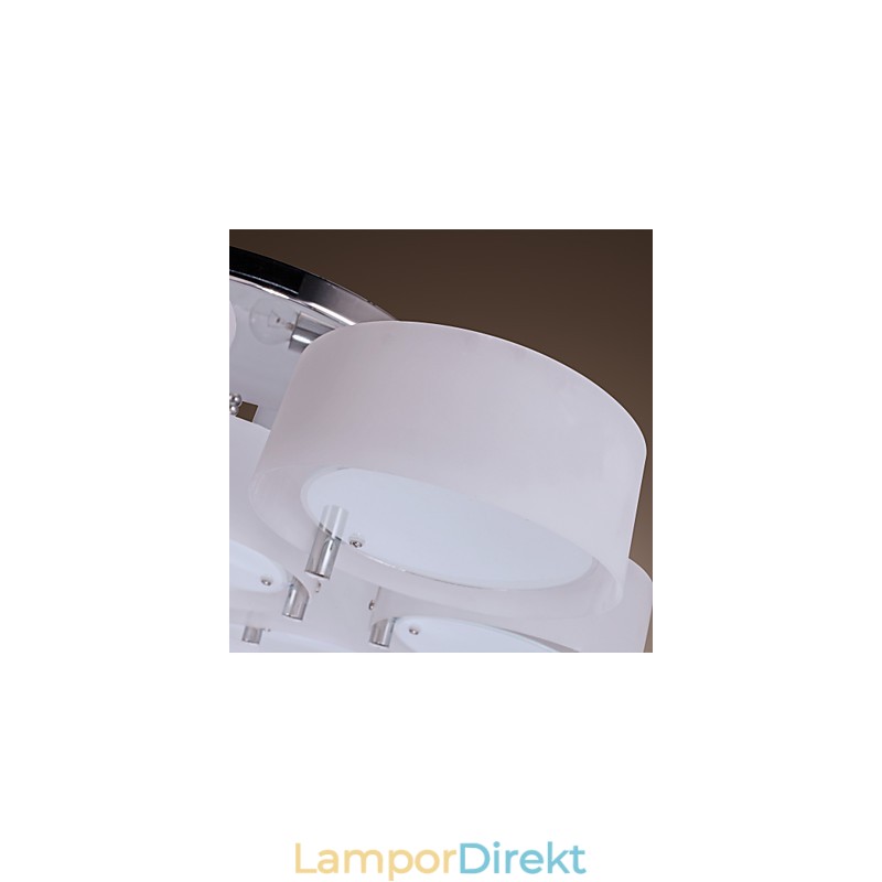 Modern Och Modern Ljuskrona I Krommetall Infällt