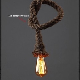 1 Lätt Diy Art Hamp Rope Light Creative Hemp Rope Droplight