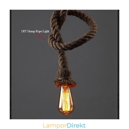 1 Lätt Diy Art Hamp Rope Light Creative Hemp Rope Droplight 1 Lätt Diy Art Hamp Rope Light Creative Hemp Rope Droplight