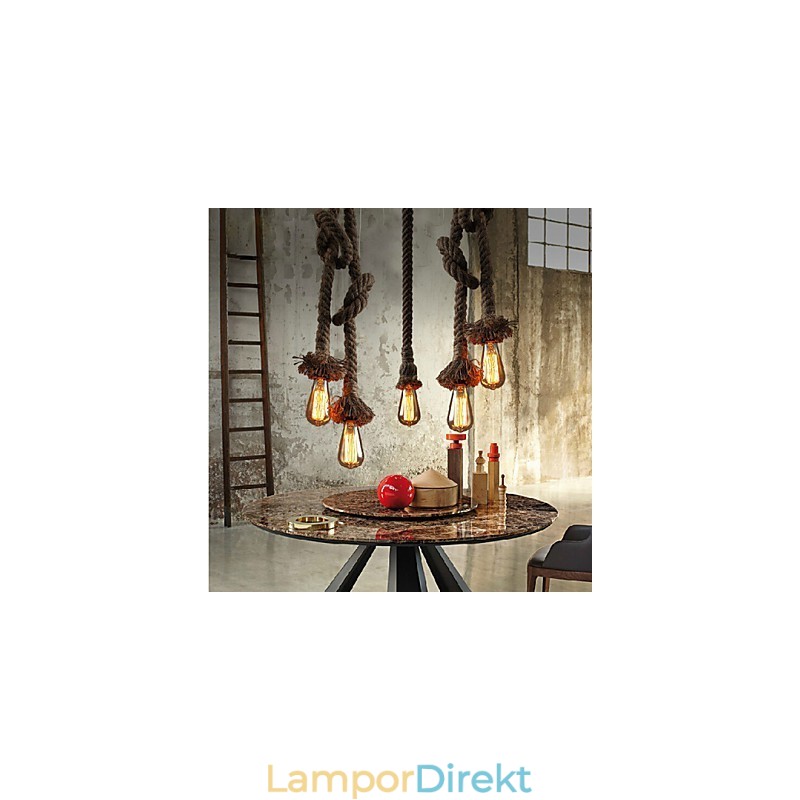 1 Lätt Diy Art Hamp Rope Light Creative Hemp Rope Droplight