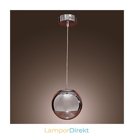 Modern Contemporary Globe Mini Style Chrome Metal Pendellampa