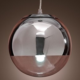 Modern Contemporary Globe Mini Style Chrome Metal Pendellampa