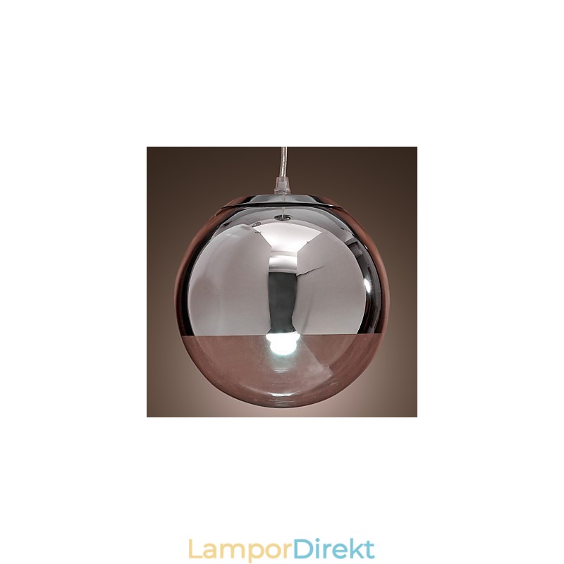 Modern Contemporary Globe Mini Style Chrome Metal Pendellampa