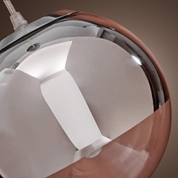 Modern Contemporary Globe Mini Style Chrome Metal Pendellampa