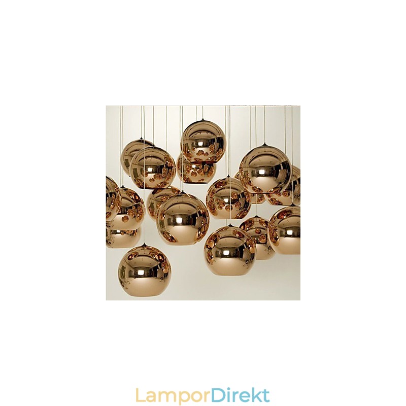 Creative Simple Glass Nordic Retro Galvanokula Pendellampa Light