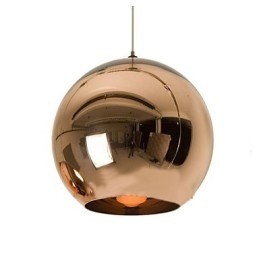 Creative Simple Glass Nordic Retro Galvanokula Pendellampa Light