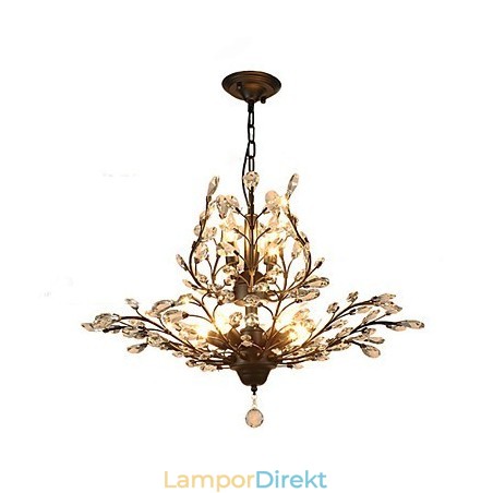 Vintage Crystal Flush Mount 7Lights Metallmålning Svart Eller Guld Vintage Crystal Flush Mount 7Lights Metallmålning Svart Eller Guld