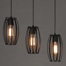 Creative Loft Återställande Antika Sätt Single Head Smidesjärn Ljuskrona Lampa