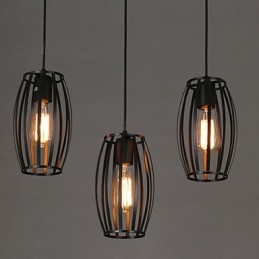 Creative Loft Återställande Antika Sätt Single Head Smidesjärn Ljuskrona Lampa