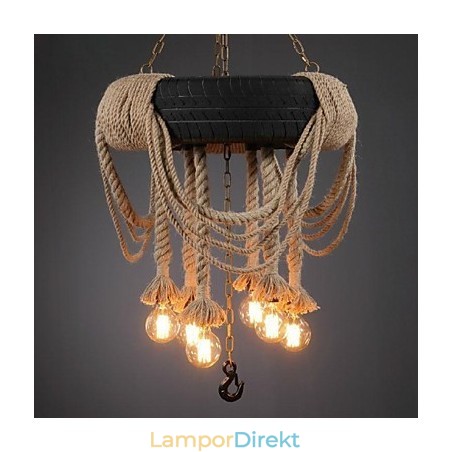 Vintage Målning Plast Taklampa Vintage Målning Plast Taklampa