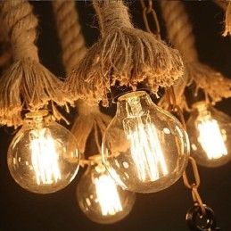 Vintage Målning Plast Taklampa