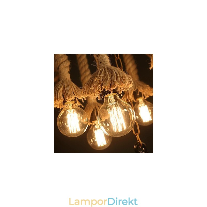 Vintage Målning Plast Taklampa