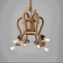 Träfat Ljuskrona Creative Lamp