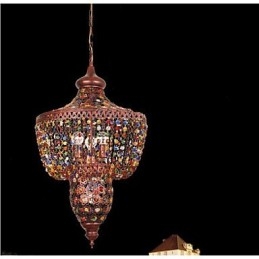 Medelhavsfärg Kristalllampa Sydostasien Svart Ljus