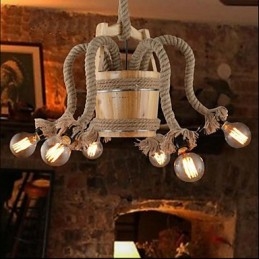 Träfat Ljuskrona Creative Lamp