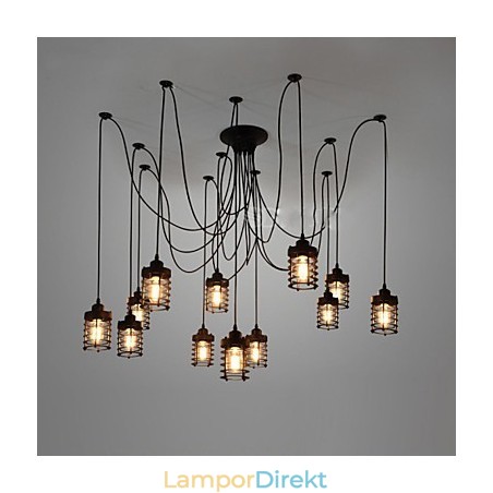 Vintage Edison Multipel Justerbar Diy Taklampa Ljus Pendelbelysning Ljuskrona Modern Chic Industriell Matsal Vintage Edison Multipel Justerbar Diy Taklampa Ljus Pendelbelysning Ljuskrona Modern Chic Industriell Matsal