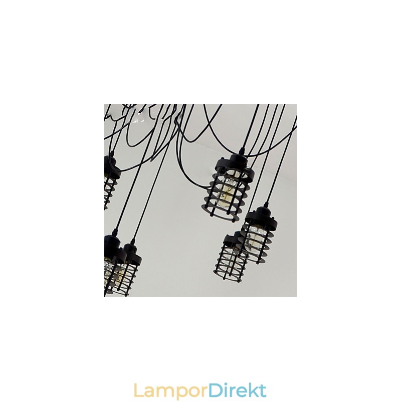 Vintage Edison Multipel Justerbar Diy Taklampa Ljus Pendelbelysning Ljuskrona Modern Chic Industriell Matsal