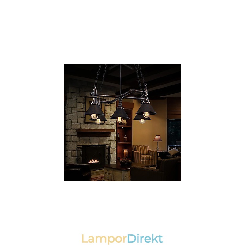 Retro Klassiska Metall Taklampor Enkla Hänglampor Cafe Hänglampa