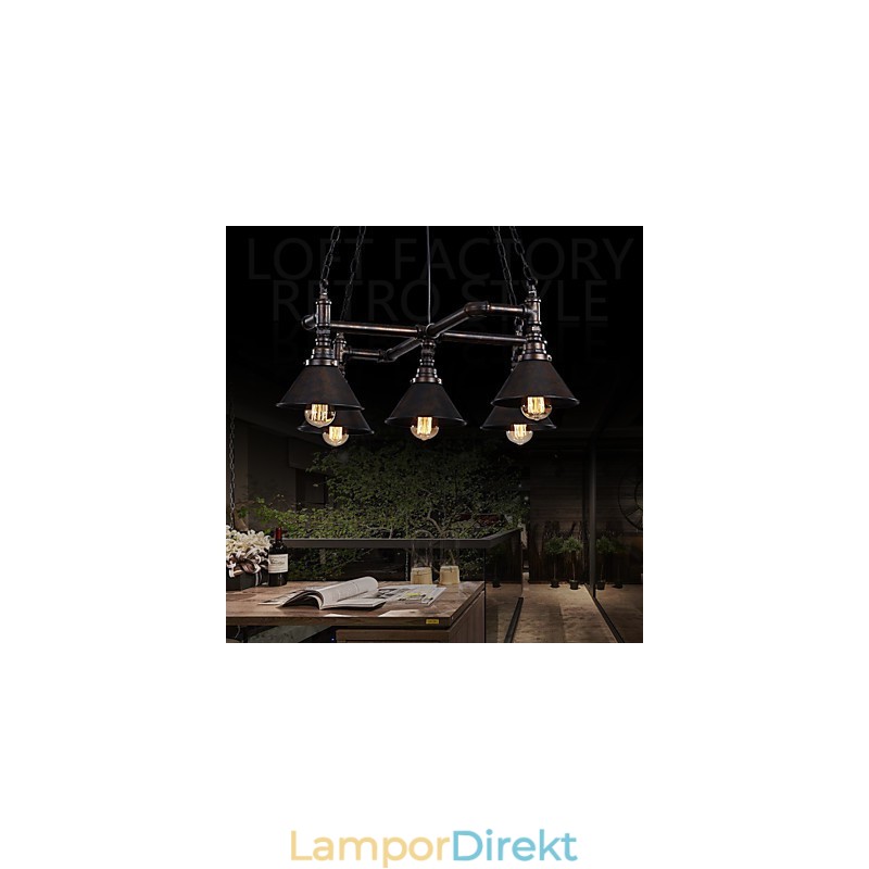 Retro Klassiska Metall Taklampor Enkla Hänglampor Cafe Hänglampa