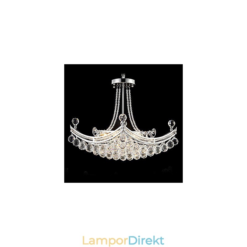 Modern Och Modern Kristall Galvaniserad Metall Taklampa