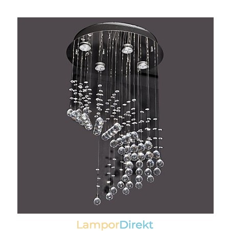 Modern Och Modern Kristallkrom Metall Infälld Montering