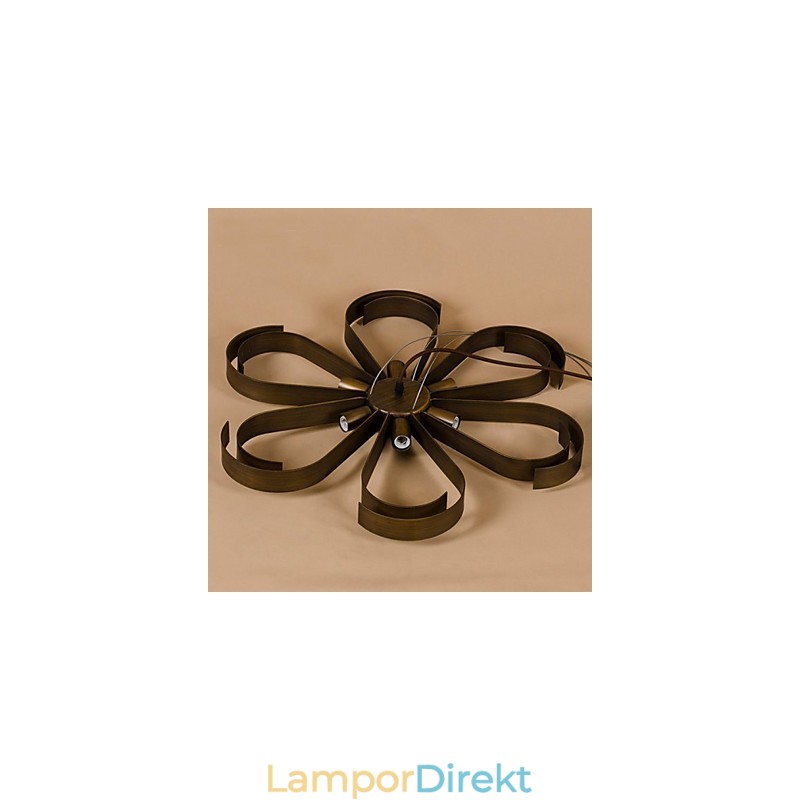 American Country Iron Industrial Wind Flower Pendellampa