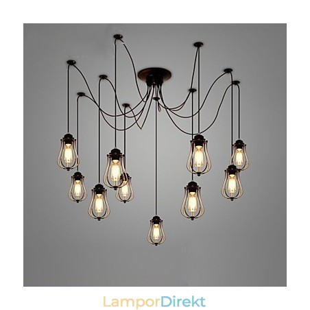Vintage Edison Multipel Justerbar Diy Taklampa Ljus Pendelbelysning Ljuskrona Modern Chic Industriell Matsal Vintage Edison Multipel Justerbar Diy Taklampa Ljus Pendelbelysning Ljuskrona Modern Chic Industriell Matsal