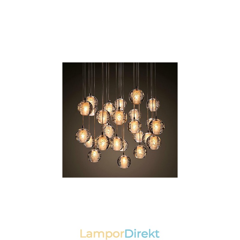 Pendellampa G4 Retroifit 3W Kromplätering Kristall Modern Contemporary Pendellampa