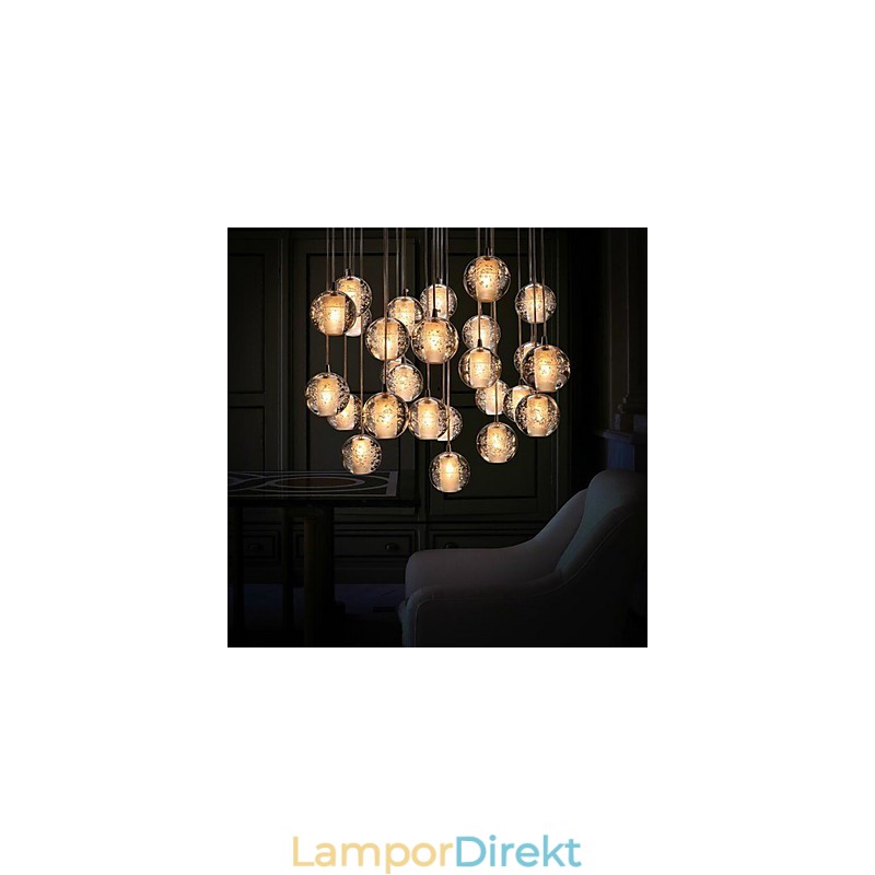 Pendellampa G4 Retroifit 3W Kromplätering Kristall Modern Contemporary Pendellampa