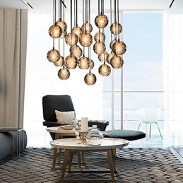 Pendellampa G4 Retroifit 3W Kromplätering Kristall Modern Contemporary Pendellampa