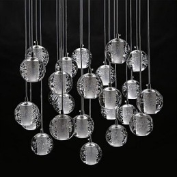 Pendellampa G4 Retroifit 3W Kromplätering Kristall Modern Contemporary Pendellampa