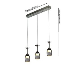Pendellampor 3 Lampor Lång Bakplatta Modern Contemporary